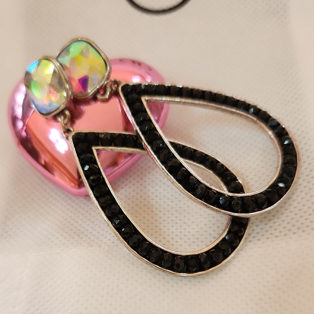 Elegant Black Teardrop Earrings